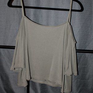 Olive Green Cold Shoulder Top Cotton On